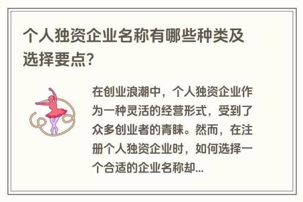 个人独资公司名字有什么要求