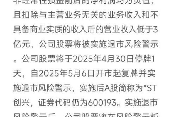 创业板st规则退市