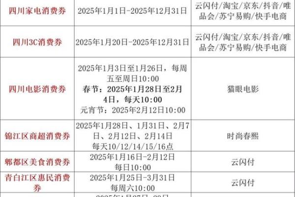 成都消费券可以在哪里使用