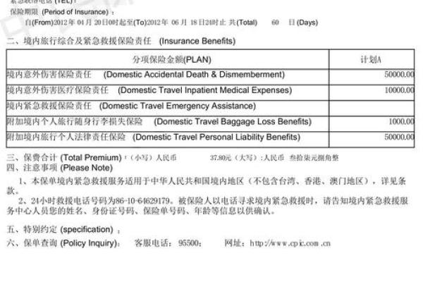 各保险公司保单号开头