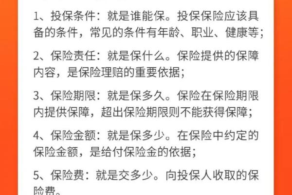 保险五要素指的是什么
