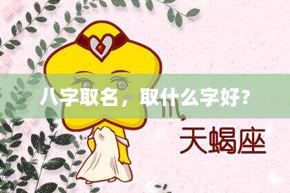 八字取名，取什么字好？