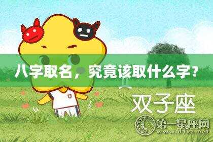 八字取名，究竟该取什么字？