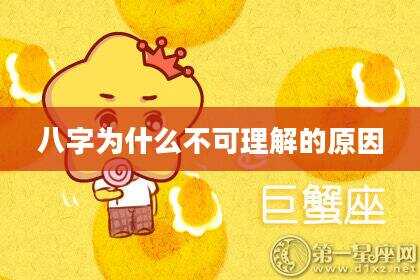 八字为什么不可理解的原因