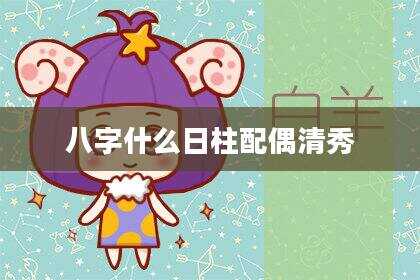 八字什么日柱配偶清秀