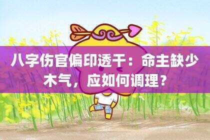 八字伤官偏印透干：命主缺少木气，应如何调理？