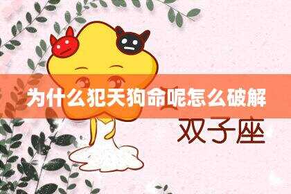 为什么犯天狗命呢怎么破解