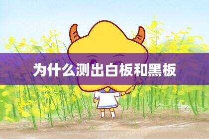 为什么测出白板和黑板