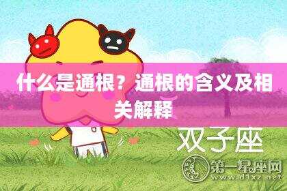 什么是通根？通根的含义及相关解释
