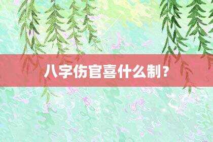 八字伤官喜什么制？