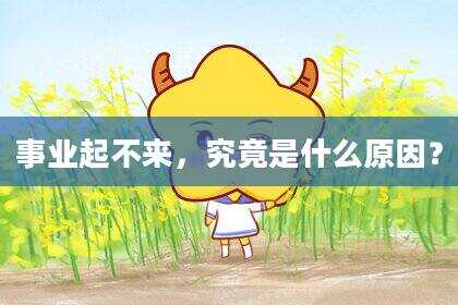 事业起不来，究竟是什么原因？