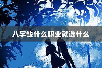 八字缺什么职业就选什么