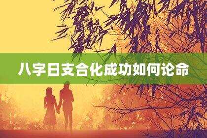 八字日支合化成功如何论命