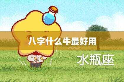 八字什么牛最好用