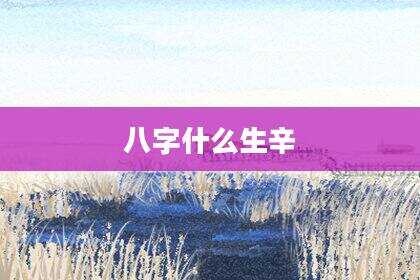 八字什么生辛