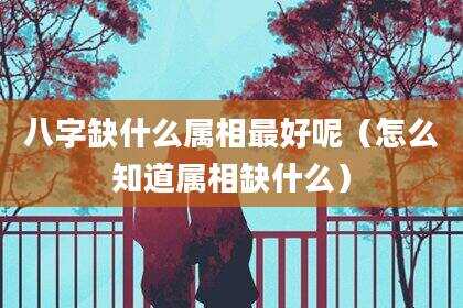 八字缺什么属相最好呢（怎么知道属相缺什么）