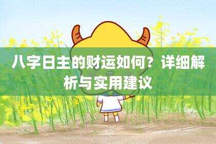 八字日主的财运如何？详细解析与实用建议