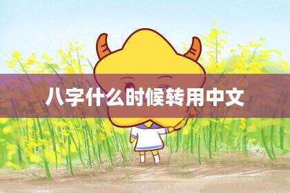 八字什么时候转用中文