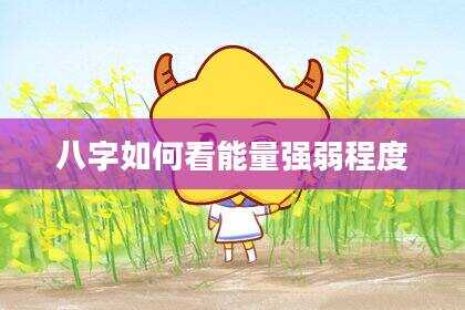 八字如何看能量强弱程度