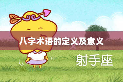 八字术语的定义及意义