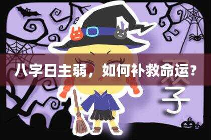 八字日主弱，如何补救命运？