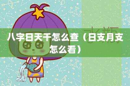 八字日天干怎么查（日支月支怎么看）