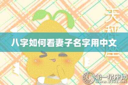 八字如何看妻子名字用中文