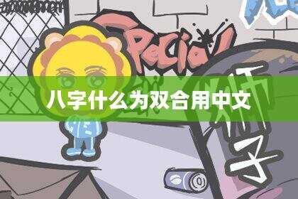 八字什么为双合用中文
