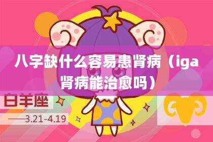 八字缺什么容易患肾病（iga肾病能治愈吗）
