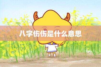 八字伤伤是什么意思