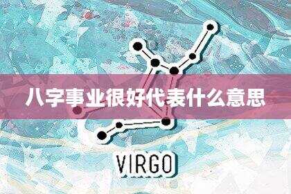 八字事业很好代表什么意思