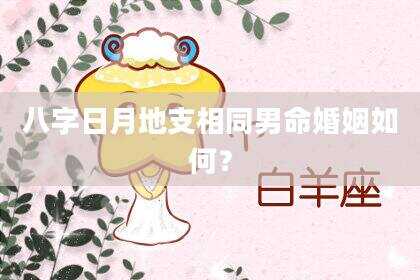 八字日月地支相同男命婚姻如何？
