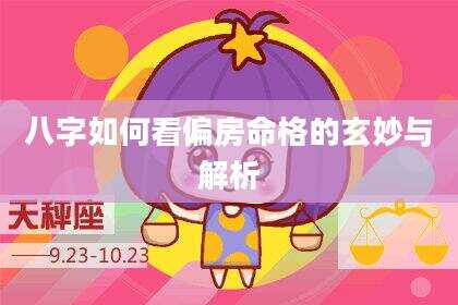 八字如何看偏房命格的玄妙与解析