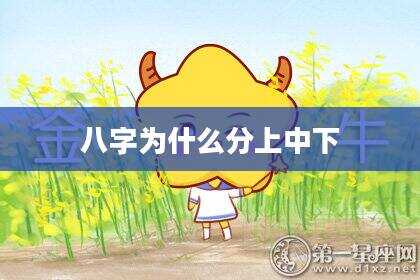 八字为什么分上中下