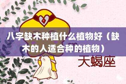 八字缺木种植什么植物好（缺木的人适合种的植物）