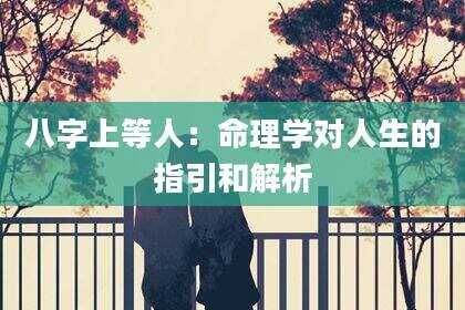 八字上等人：命理学对人生的指引和解析