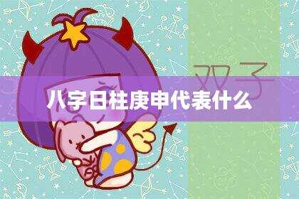 八字日柱庚申代表什么