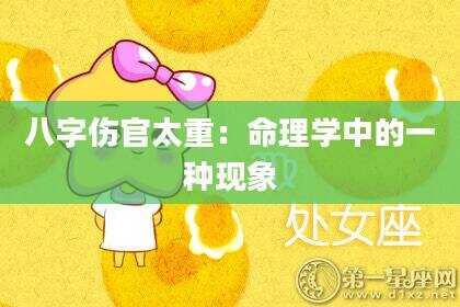 八字伤官太重：命理学中的一种现象