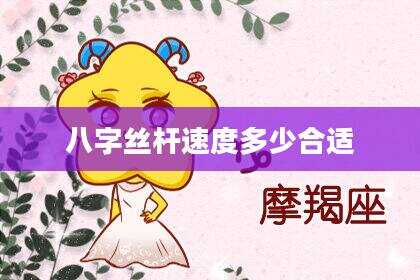 八字丝杆速度多少合适