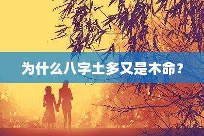 为什么八字土多又是木命？
