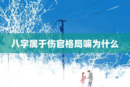 八字属于伤官格局嘛为什么