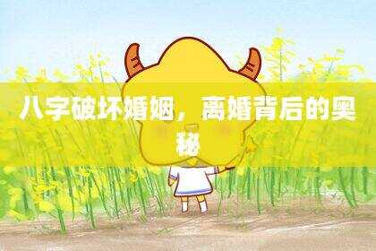 八字破坏婚姻，离婚背后的奥秘