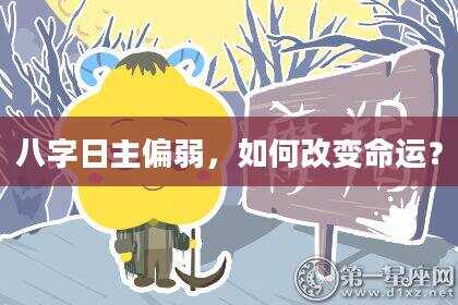 八字日主偏弱，如何改变命运？