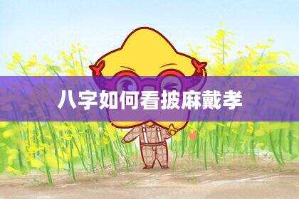 八字如何看披麻戴孝