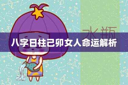 八字日柱己卯女人命运解析