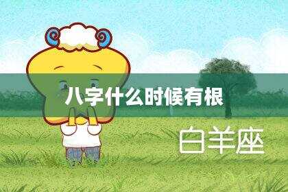 八字什么时候有根