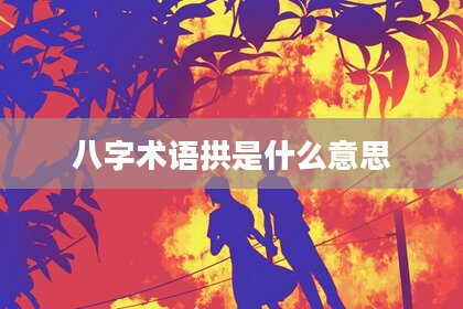 八字术语拱是什么意思