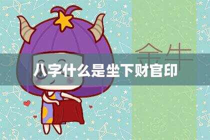 八字什么是坐下财官印