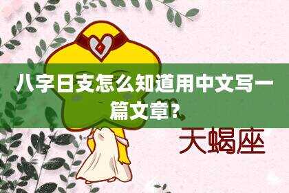 八字日支怎么知道用中文写一篇文章？