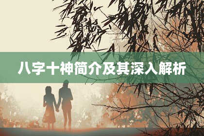 八字十神简介及其深入解析
